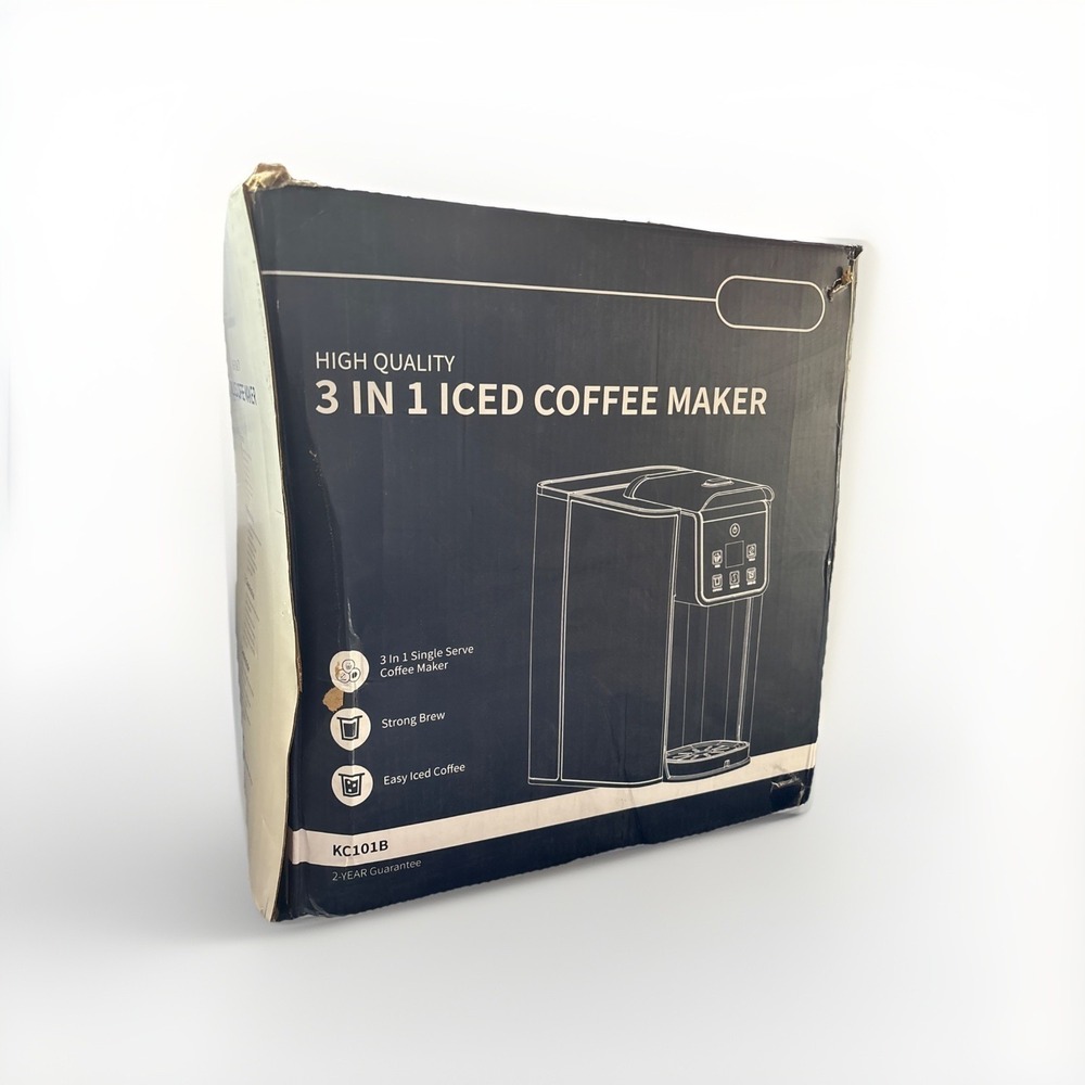 High Quality 3 in 1 Iced Coffee Maker Matte Black Single Serve